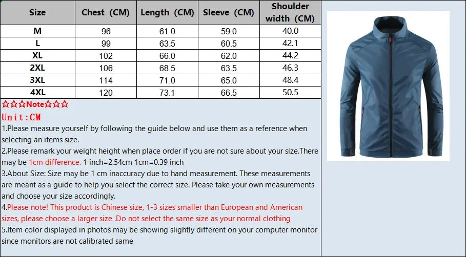 Men Sunscreen Jacket – Breathable Waterproof Sports Protection