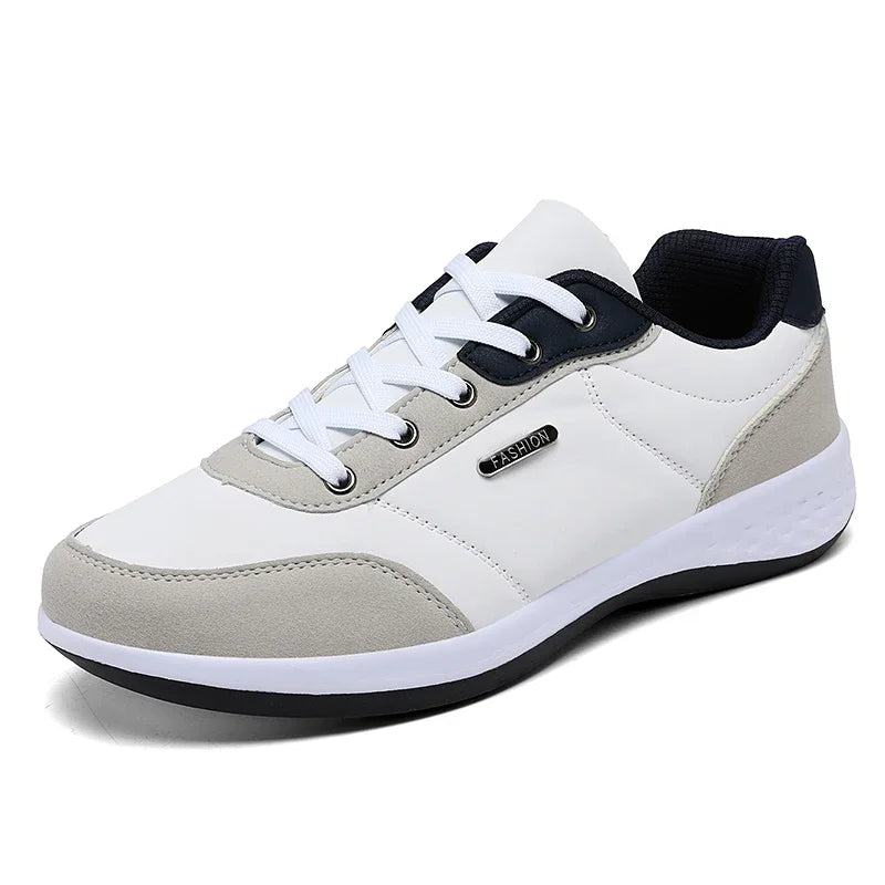 Waterproof Leather Sneakers – Non-Slip Walking Shoe