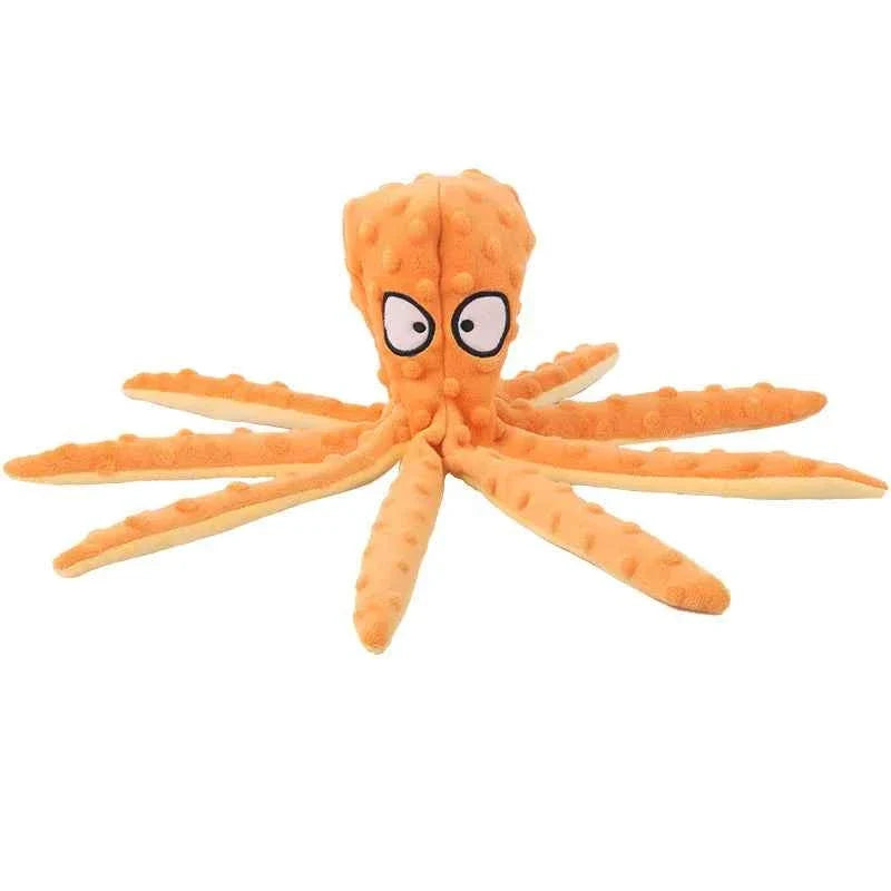 No-Stuffing Crinkle Octopus Dog Toy for Playful Pups