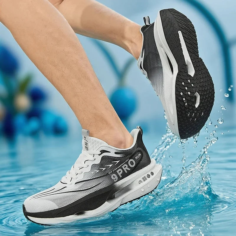 Carbon Board Running Shoes – Cushioned Marathon Sneaker