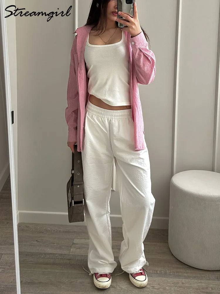 ChicEase High Waist Wide Leg Joggers