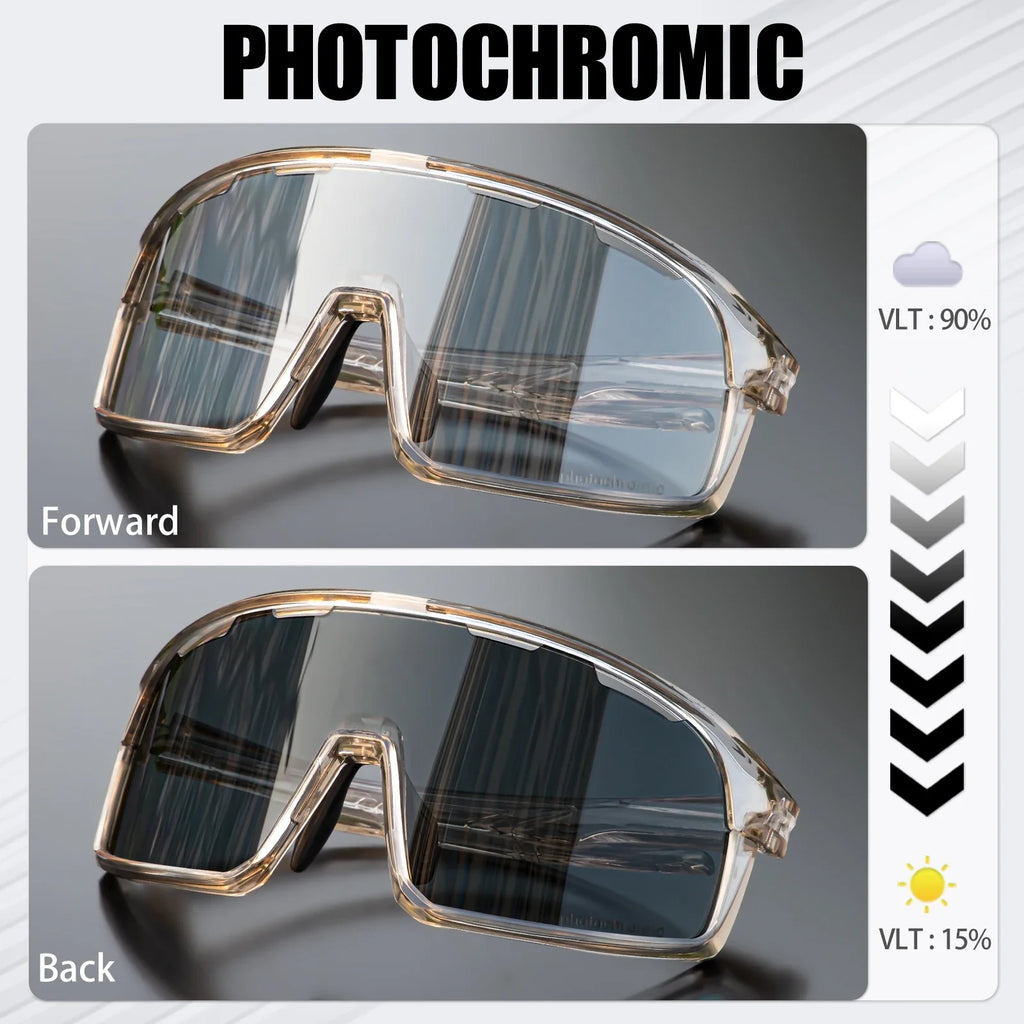 SCVCN Sports Photochromic Sunglasses Men Outdoor Bicycle Cycling Glasses Women Driving Bike Eyewear UV400 Climbing Goggles