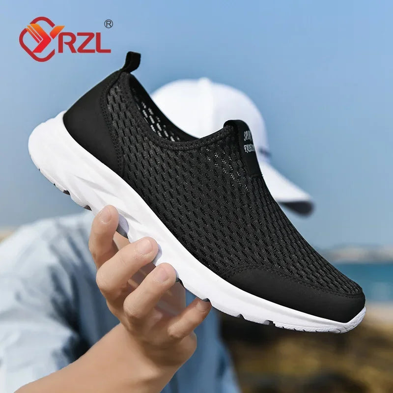 Breathable Mesh Casual Sneakers – Non-Slip Big-Size Fit