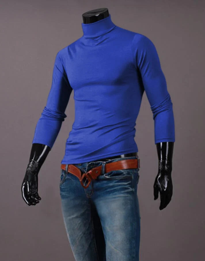 Men’s Thermal Shirt – Slim Fit High Neck Long Sleeve Winter Top