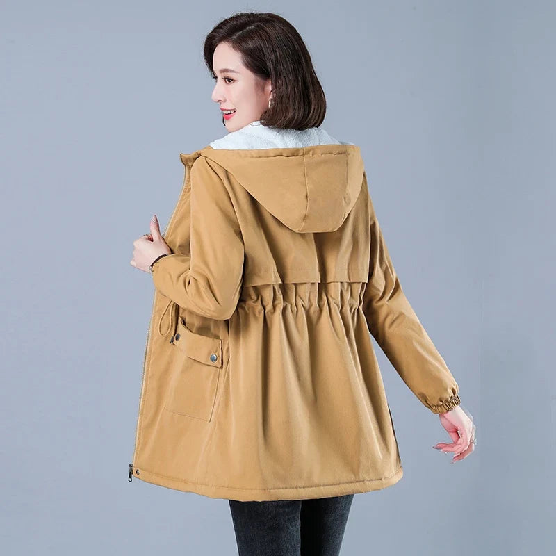 Women Winter Puffer Coat – Warm Cotton Hooded Casual Parka