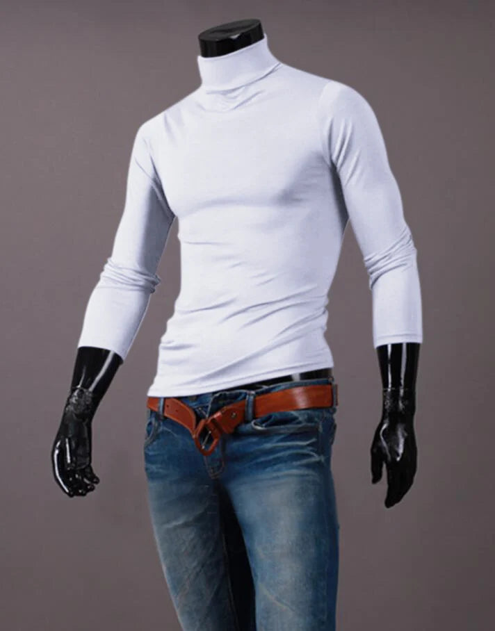 Men’s Thermal Shirt – Slim Fit High Neck Long Sleeve Winter Top