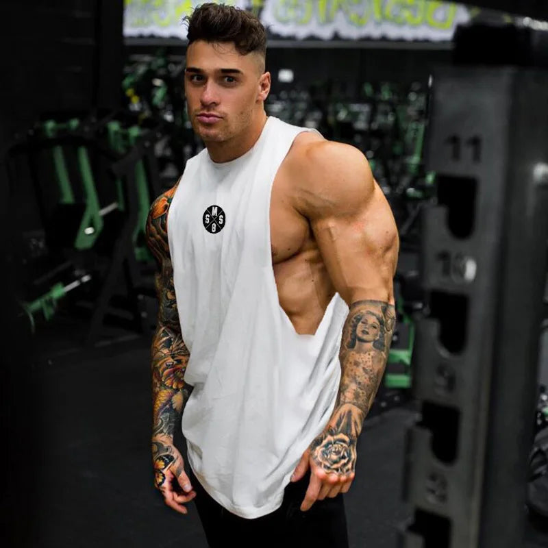 Muscle guys Low Cut Fitness Tank for Men