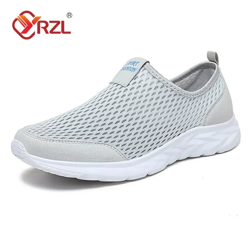 Breathable Mesh Casual Sneakers – Non-Slip Big-Size Fit
