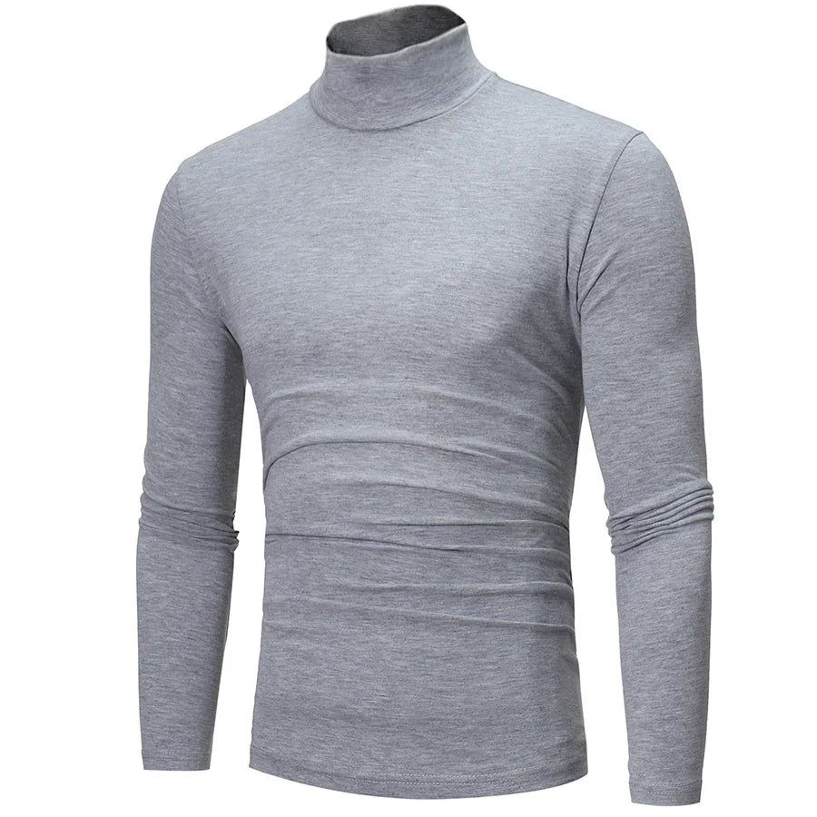 Men’s Thermal Shirt – Slim Fit High Neck Long Sleeve Winter Top