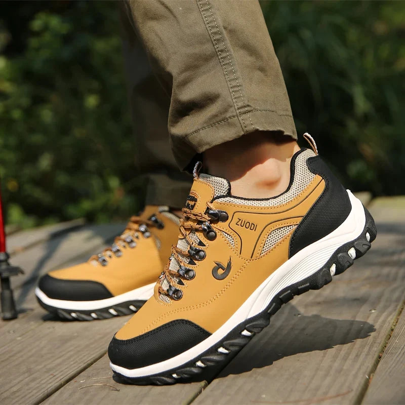 Leather Casual Sneakers – Lightweight Walking Shoe