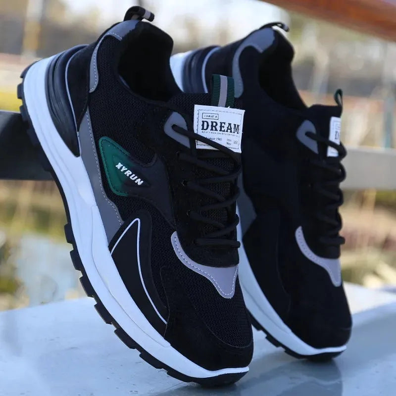 Breathable Mesh Running Sneakers – Lace-Up Comfort