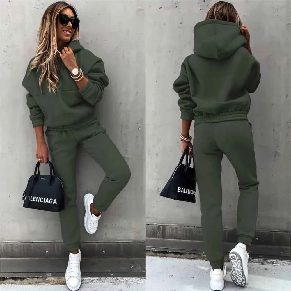 Women’s Casual Hooded Tracksuit 2 Piece Set