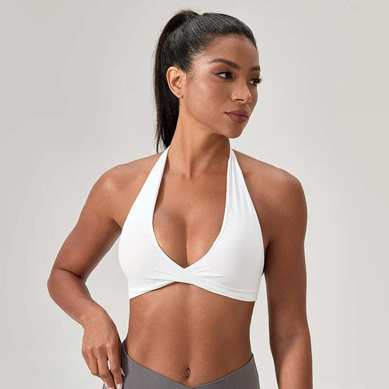 FlexiFit Halter: Stylish Yoga Gym Bra for Women