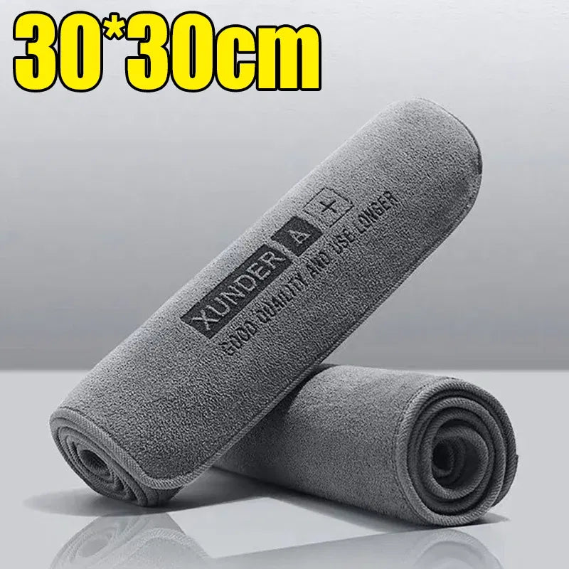 Color: Red, Specification: 8pcs - 5/1PC High-end Microfiber Car Washing Towel Auto Cleaning Drying Cloth Hemming Car Care Detailing Cloth Water Absorption Car Rag