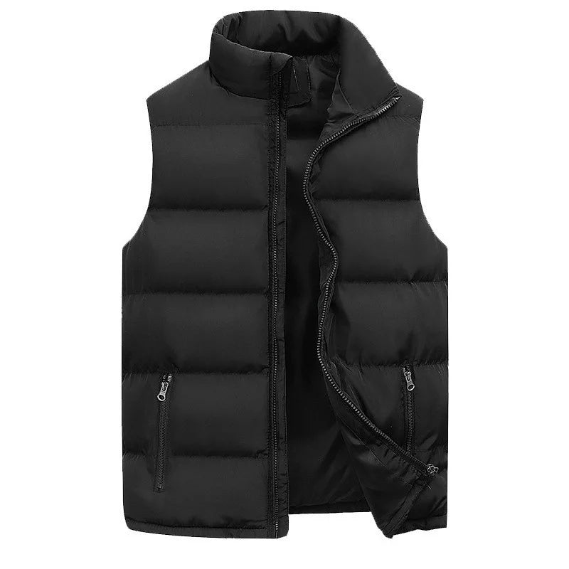 Mens Vest Jacket – Warm Sleeveless Waterproof Zipper Coat