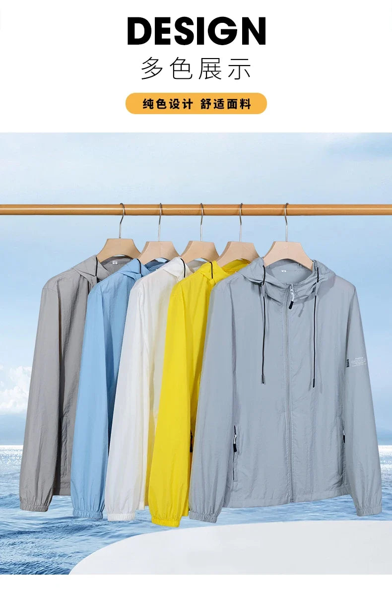 Sun Protection Jacket – Quick Dry Hooded Windbreaker for Men & Women
