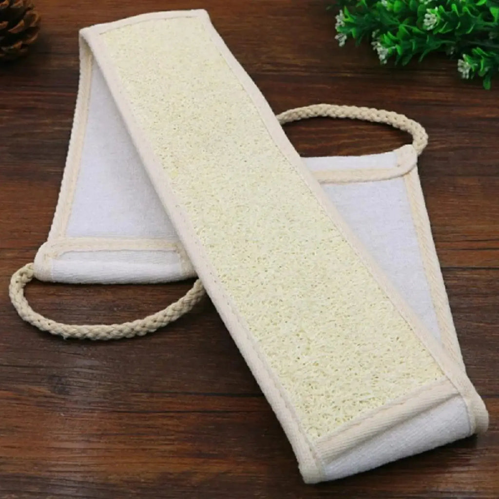 Color: Red - Bath Sponge Natural Exfoliating Loofah Sponge Scrubber  Body Backwash Belt Back Exfoliator Strap Bath Accessories