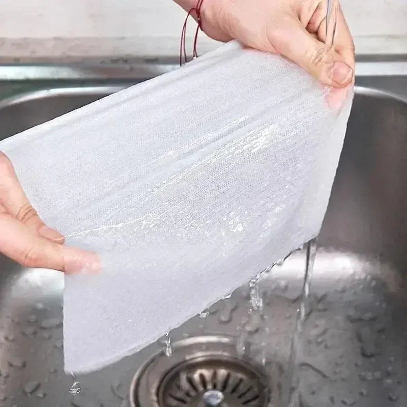 Color: Blue, Specification: 10pcs - 500/50pcs Reusable Kitchen Disposable Rags Non-Woven Cleaning Cloths Washing Dishcloths Rag Cloth Towels Non-stick Scouring Pads