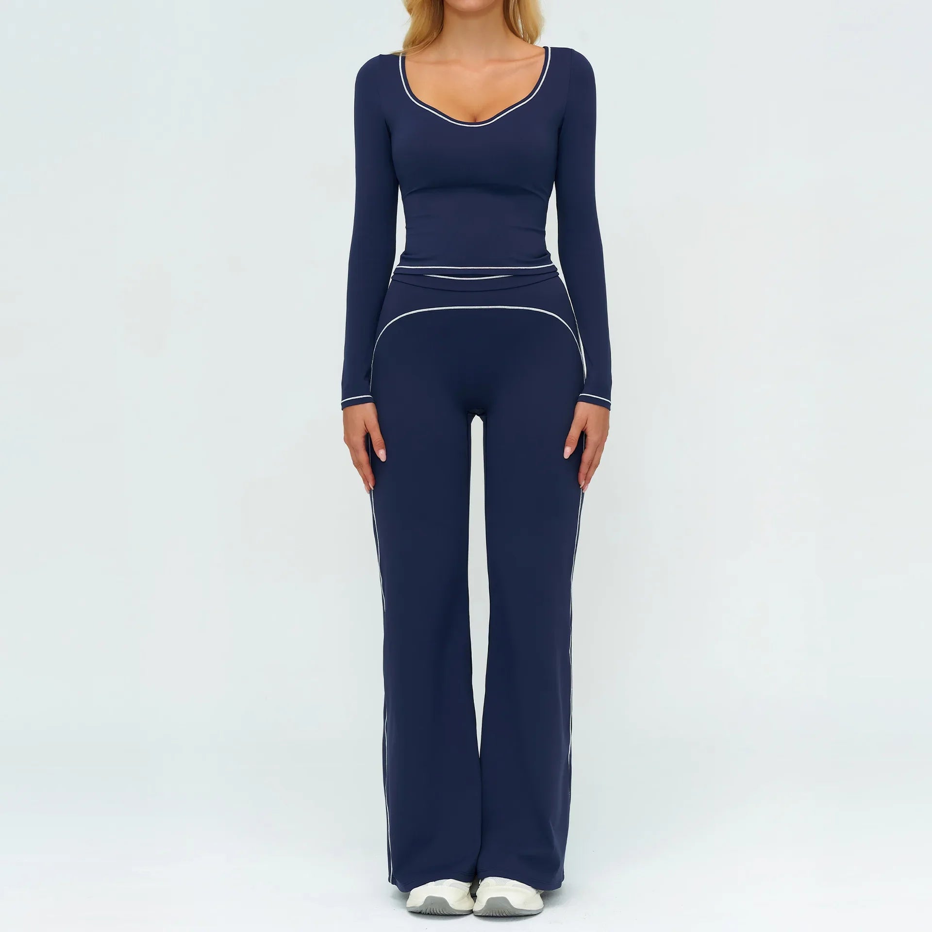 Women's Yoga Set 2 Piece Tracksuit Long Sleeve Sportswear