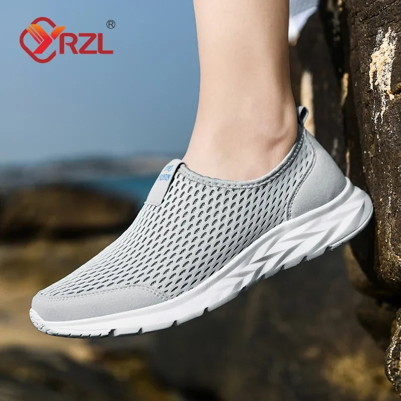 Breathable Mesh Casual Sneakers – Non-Slip Big-Size Fit