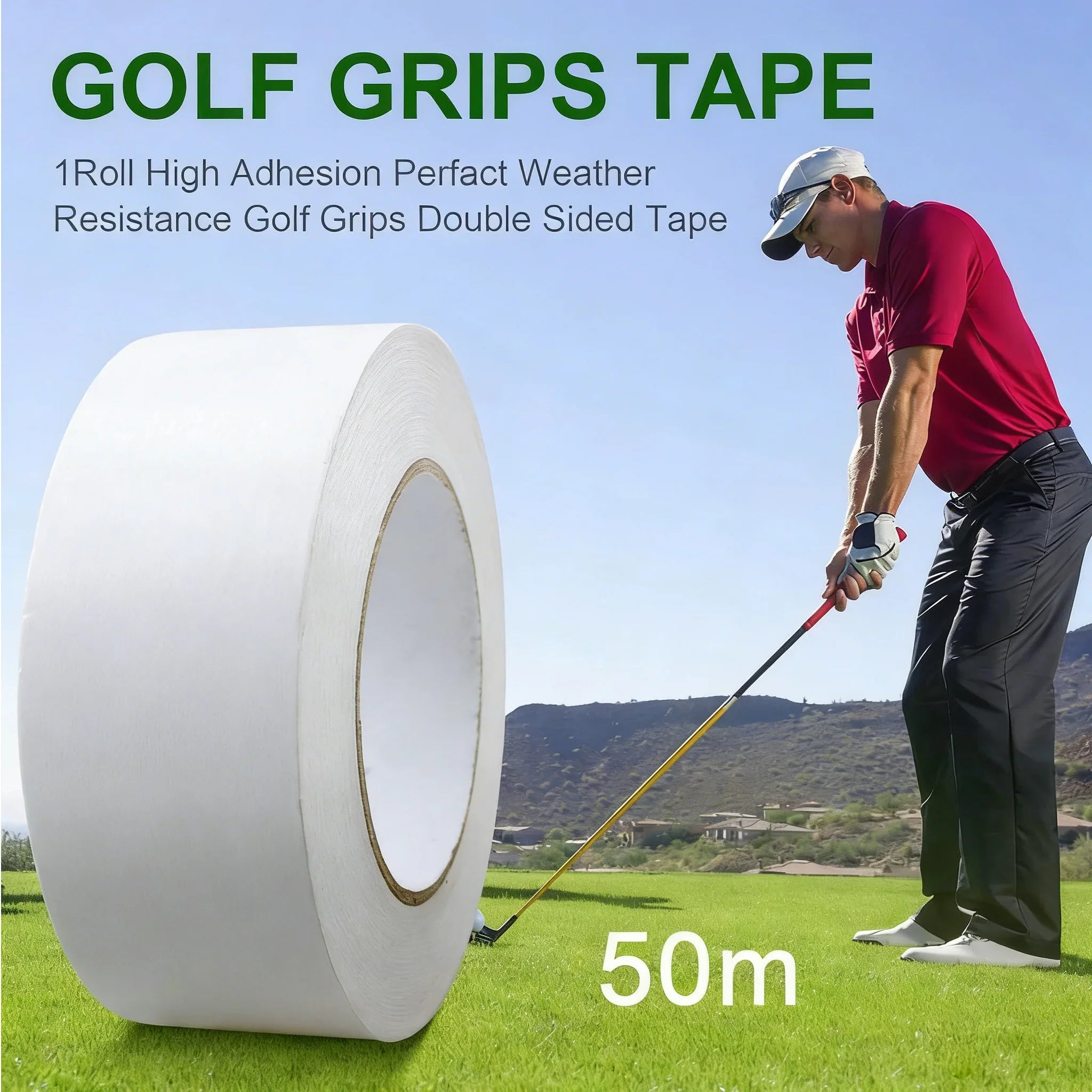 Golf Grip Tape Roll – Double-Sided Installation Tape