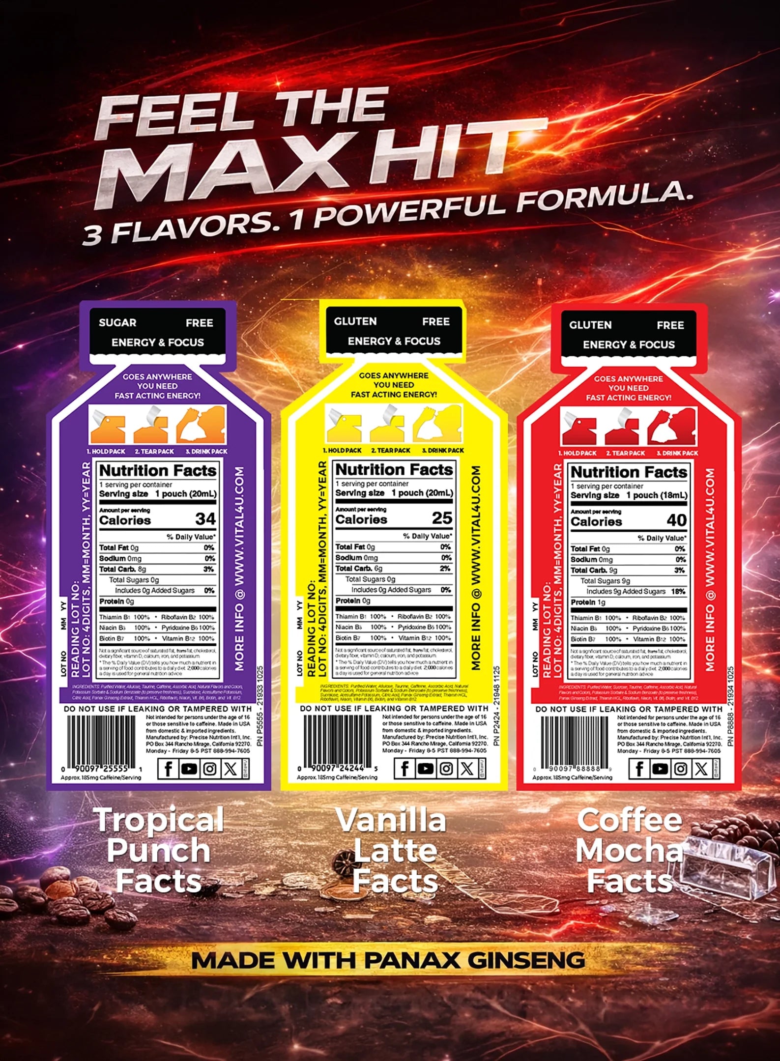 Screamin Energy Sample Pack - 6 Pouches