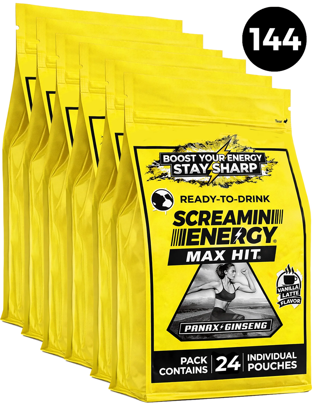 Screamin Energy Vanilla Latte Sugar Free