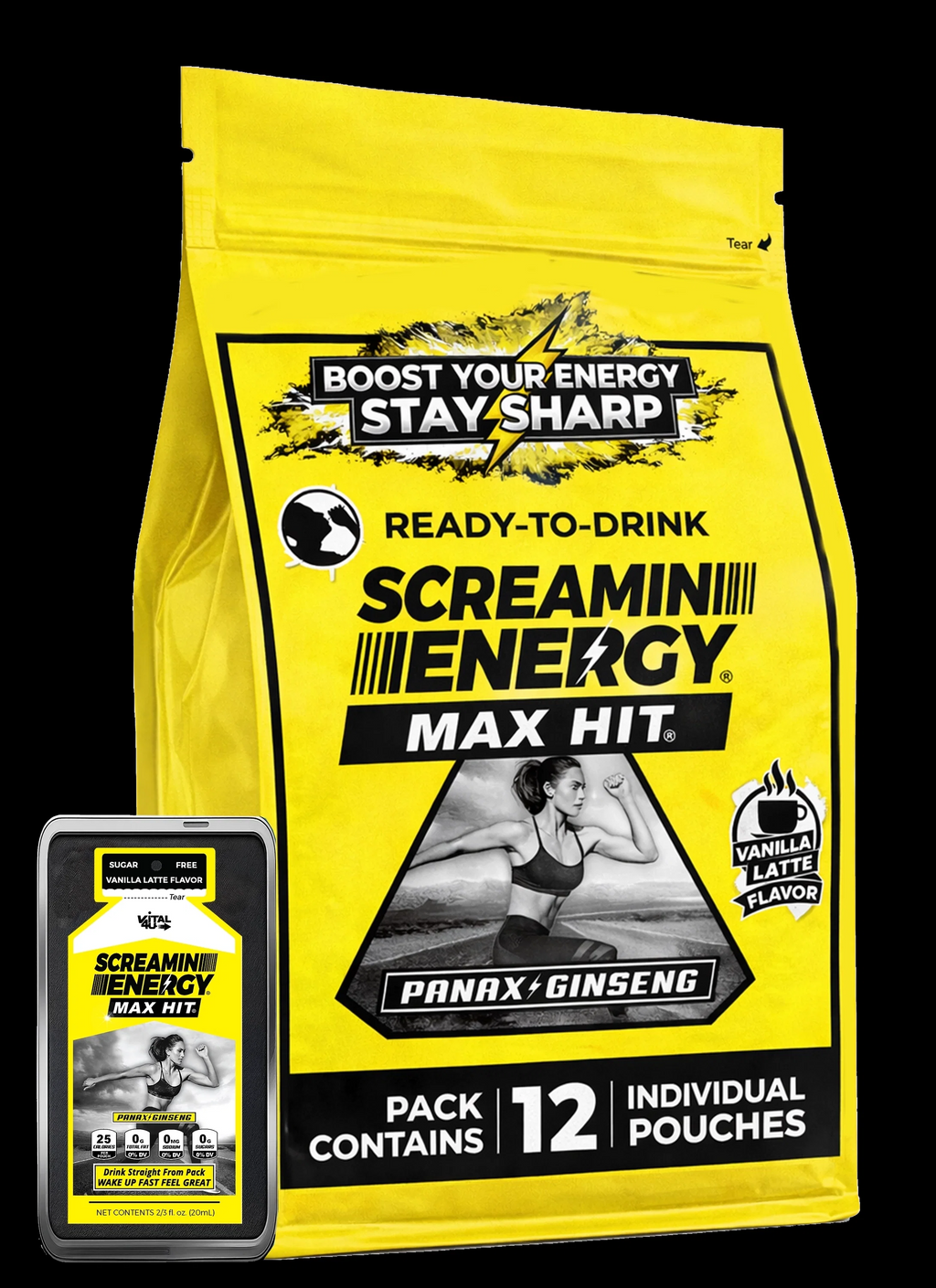 Screamin Energy Vanilla Latte Sugar Free
