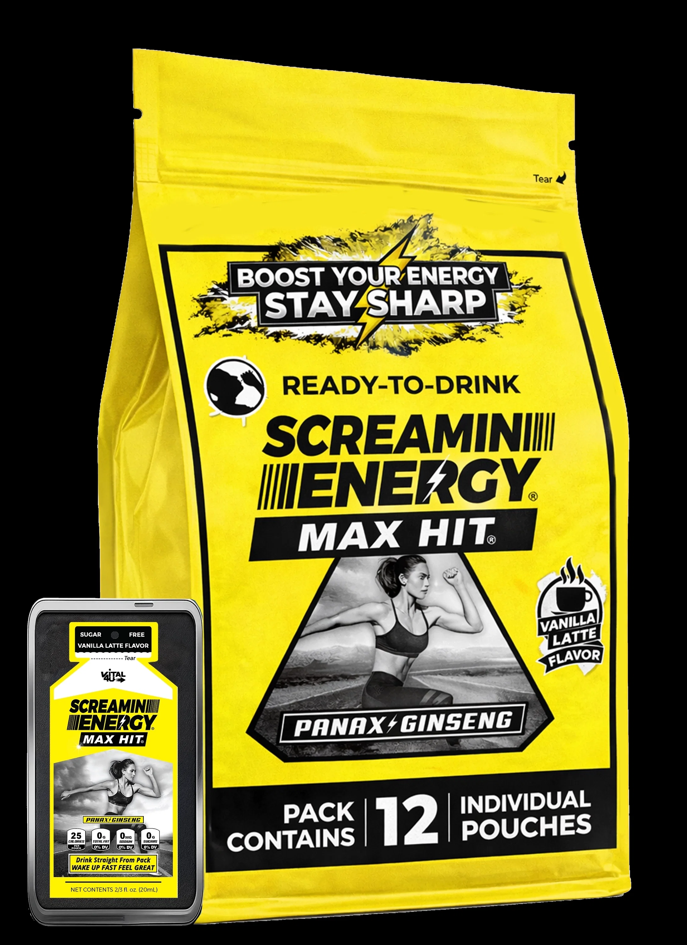 Screamin Energy Vanilla Latte Sugar Free