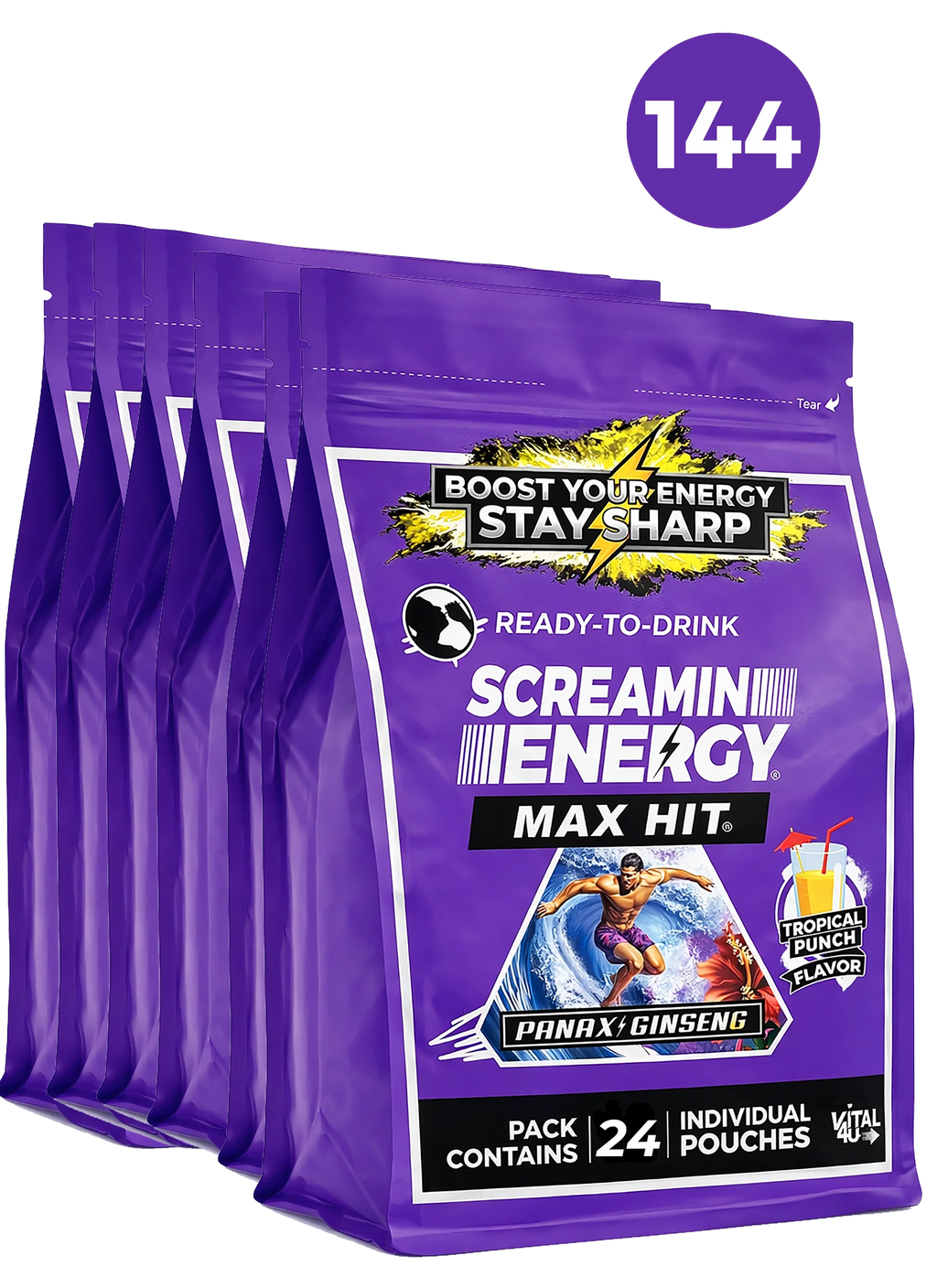 Screamin Energy Tropical Punch Sugar Free