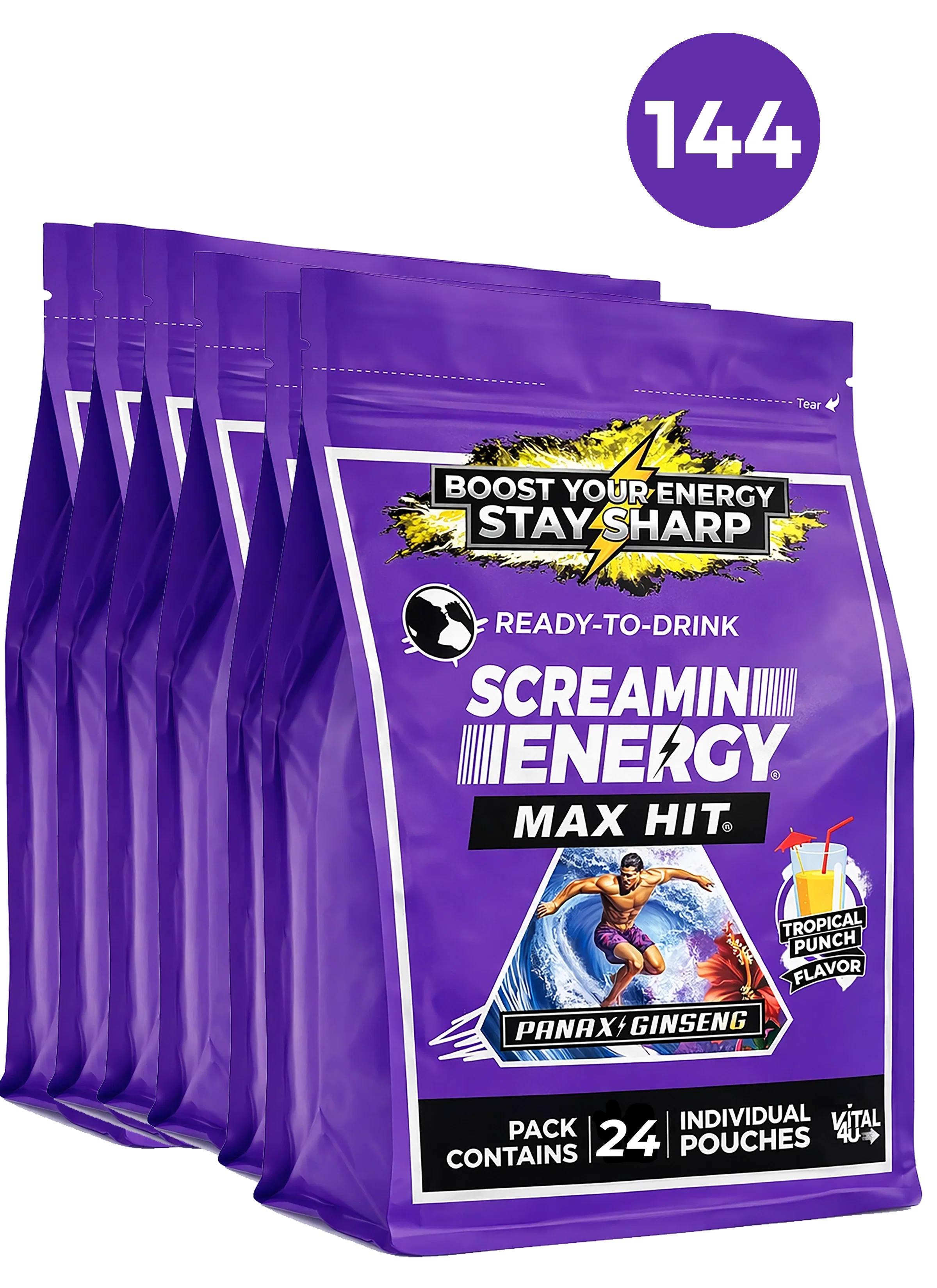 Screamin Energy Tropical Punch Sugar Free