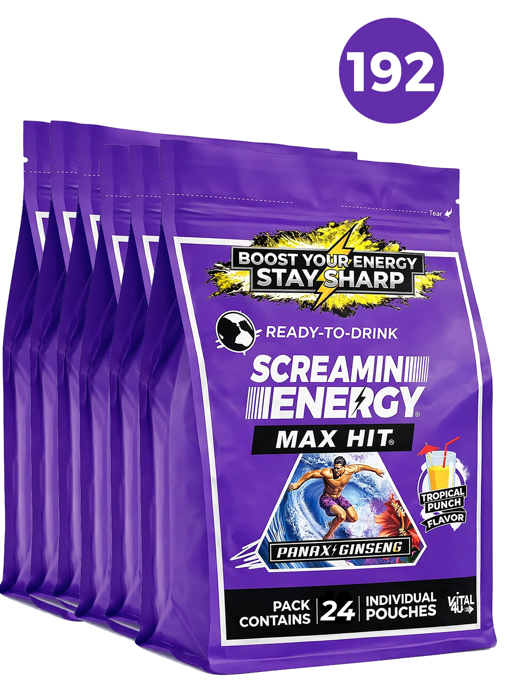 Screamin Energy Tropical Punch Sugar Free