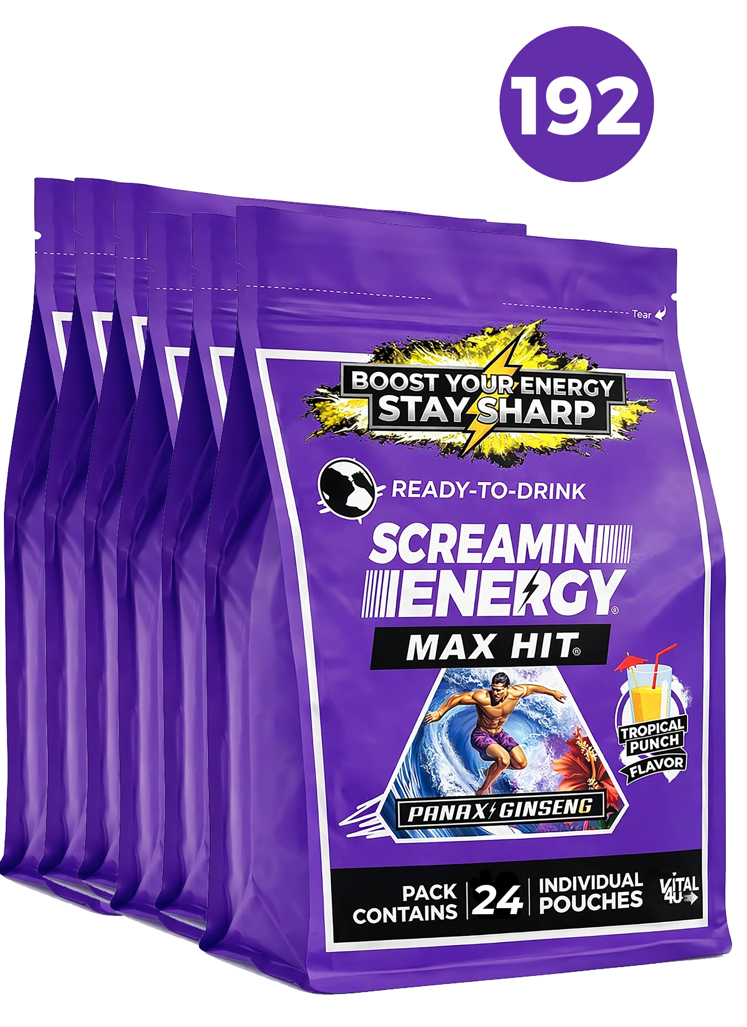 Screamin Energy Tropical Punch Sugar Free
