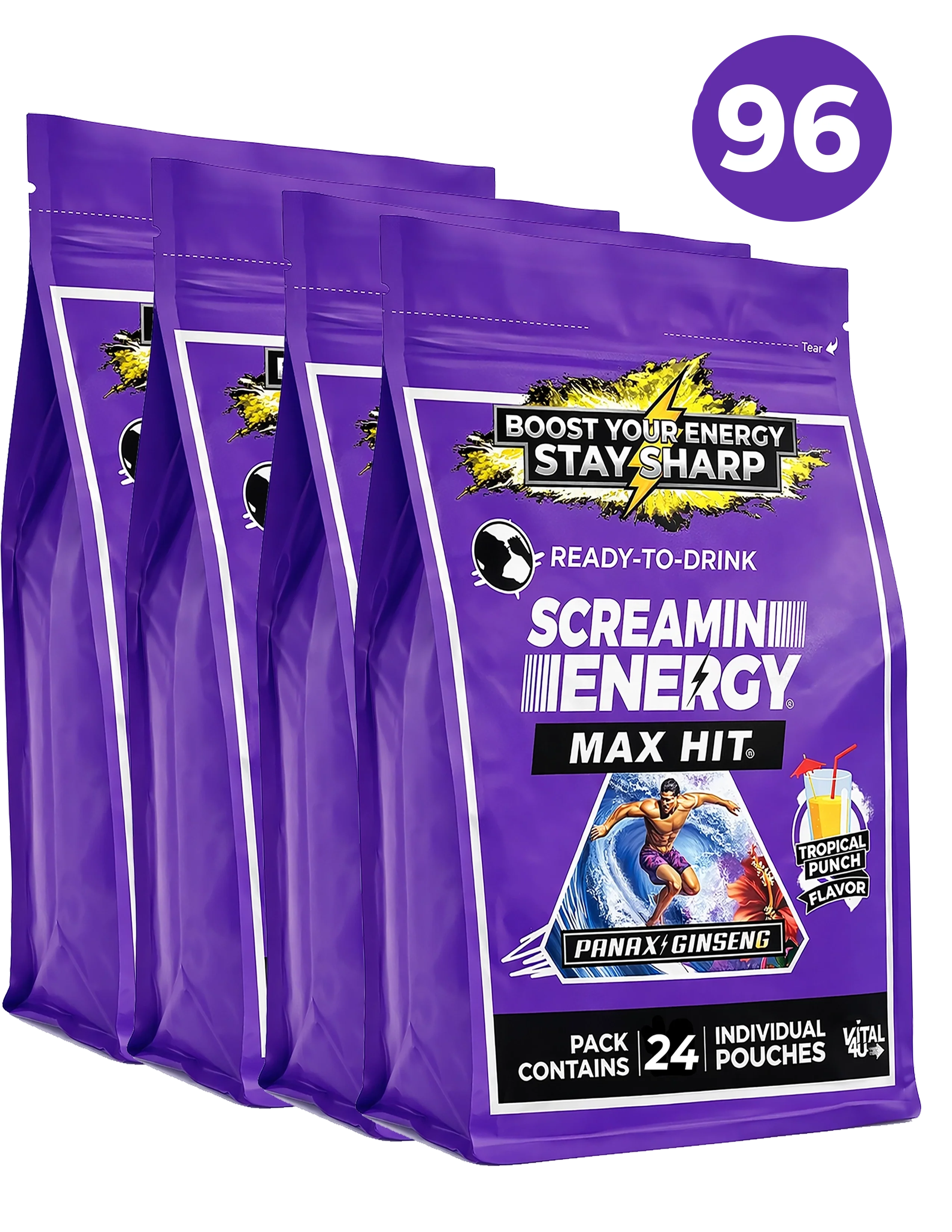 Screamin Energy Tropical Punch Sugar Free