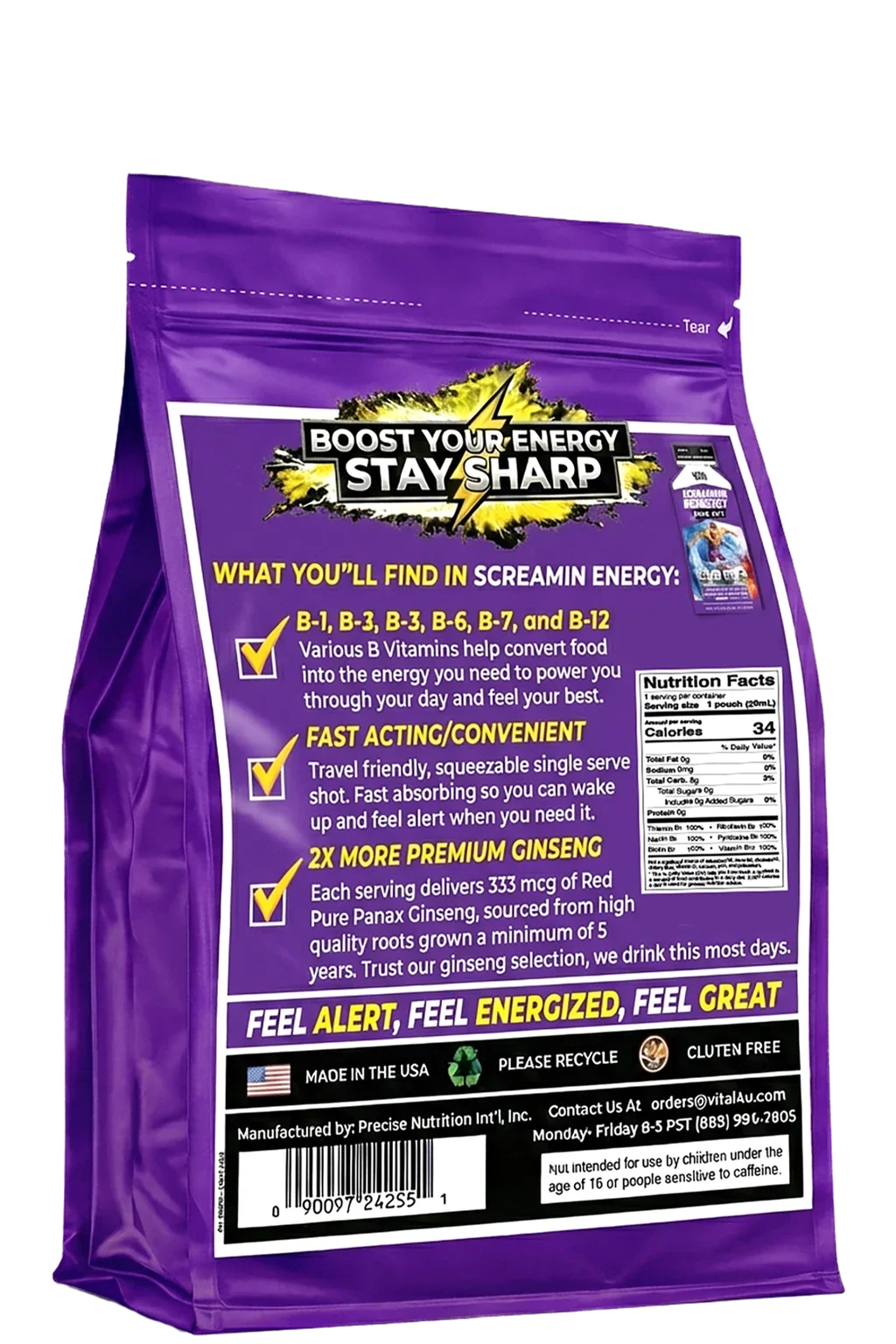 Screamin Energy Tropical Punch Sugar Free