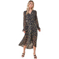 Sugarlips Women's Loving You Floral High Low Maxi Dress, Black-Multi, Small