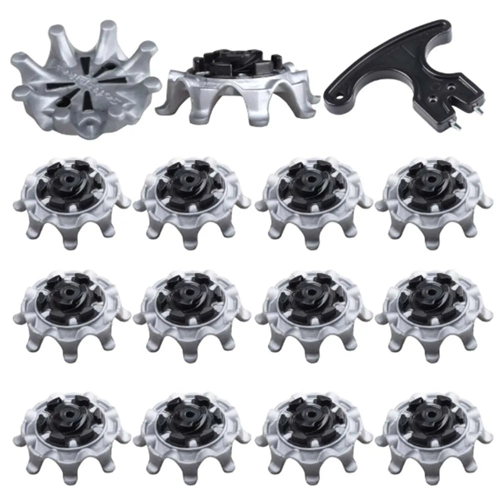 Golf Shoe Spikes – TPR Replacement Set with Wrench, 14-Pack