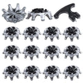 Golf Shoe Spikes – TPR Replacement Set with Wrench, 14-Pack