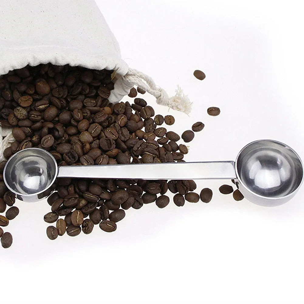 Double Side Measuring Spoon | Stainless Steel Coffee Scoop with Tablespoon and Teaspoon