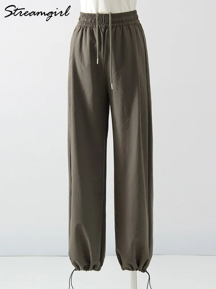 ChicEase High Waist Wide Leg Joggers