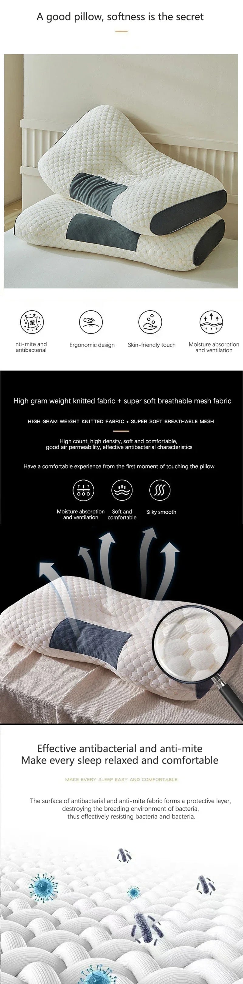 Neck Pillow Help Sleep And Protect The Neck Cervical Orthopedic