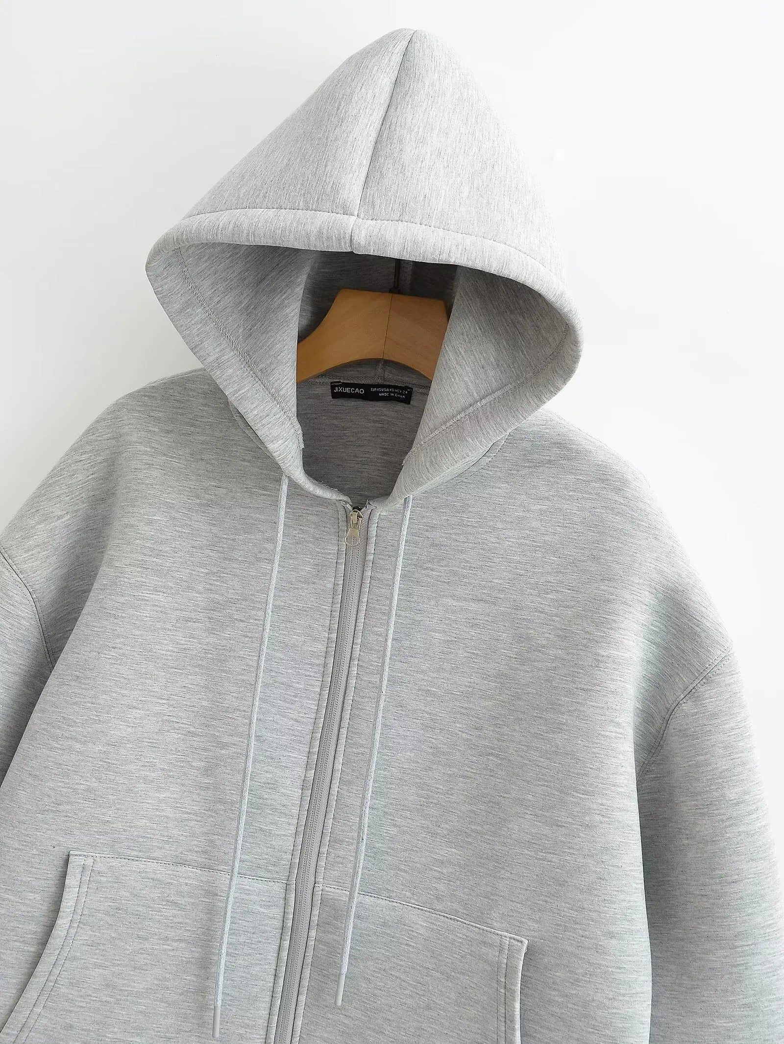 Zip Up Hoodies Women – Oversized Autumn Hooded Sweatshirt