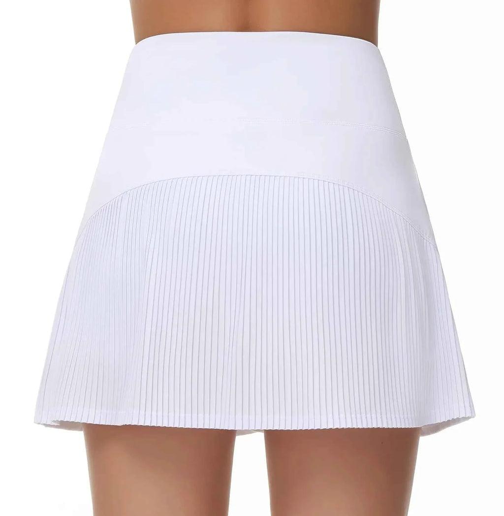 High Waisted Pleated Tennis Skort for Women