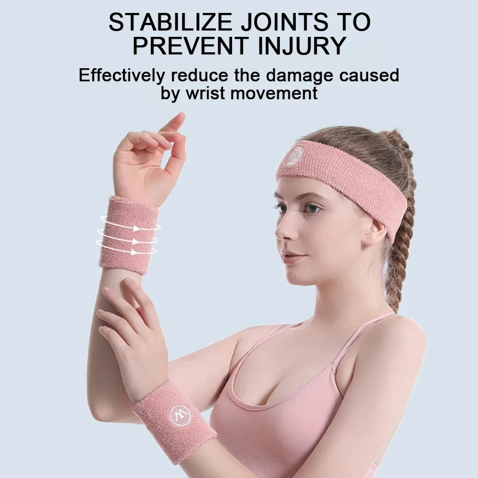 GOBYGO Exercise Headband Wristband Set