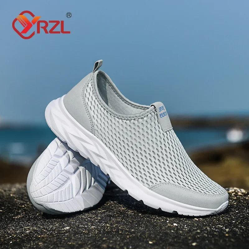 Breathable Mesh Casual Sneakers – Non-Slip Big-Size Fit