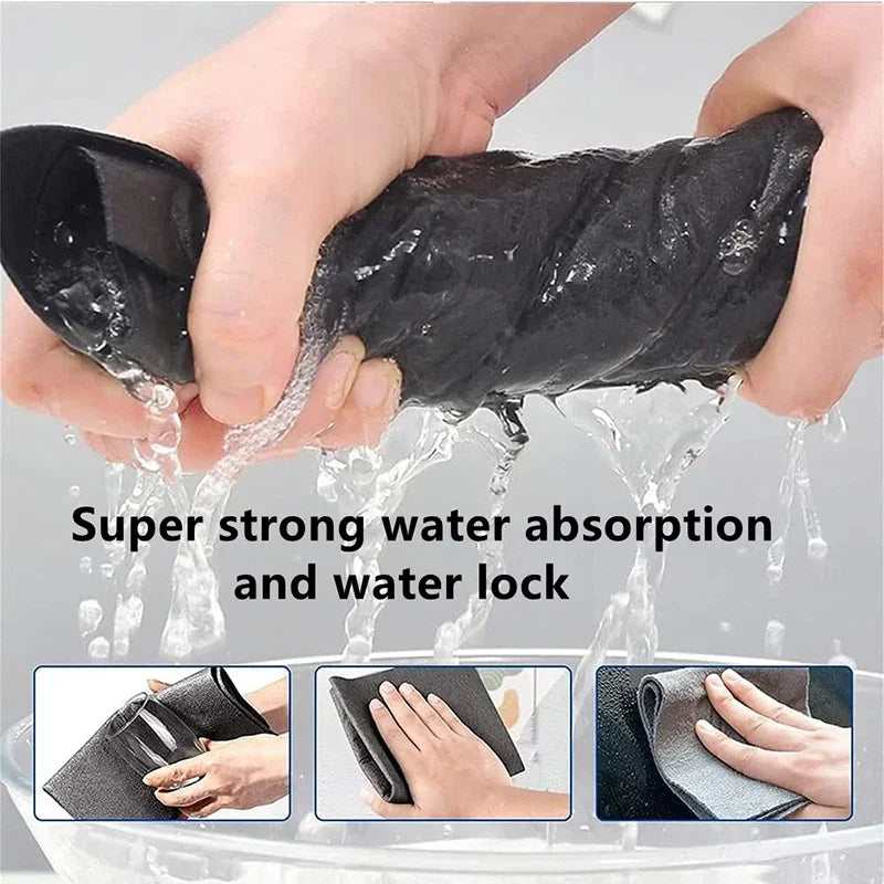 Color: Blue, Specification: 50pcs, Ships From: CHINA - New Thickened Magic Cleaning Cloth Microfiber Glass Clean Towel Reusable Washable Lint-free Cleaning Rags for Kitchen Glass Car