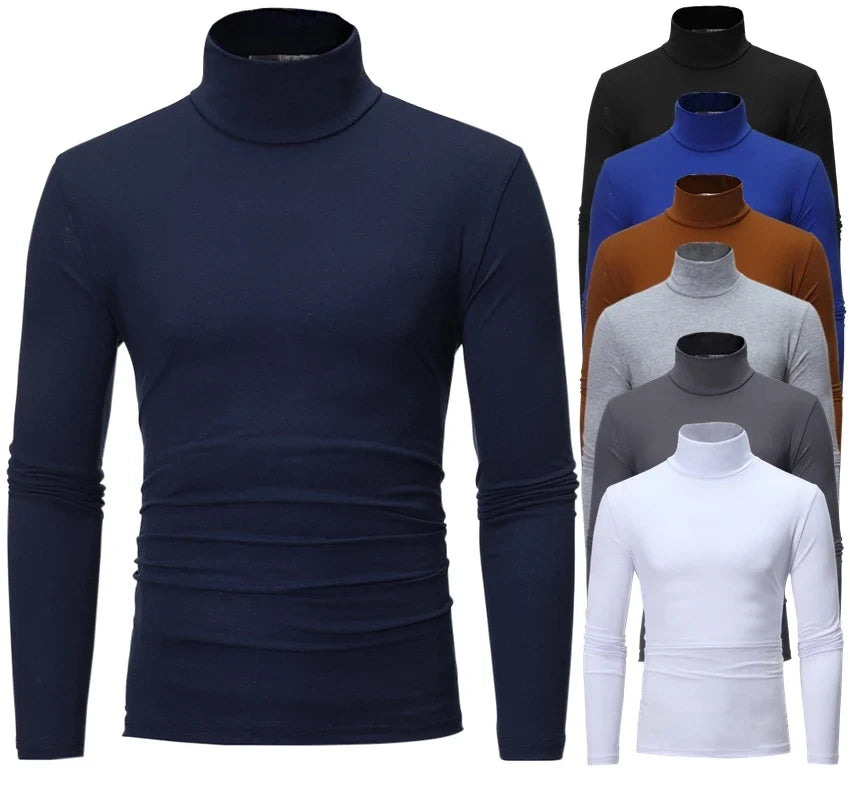 Men’s Thermal Shirt – Slim Fit High Neck Long Sleeve Winter Top