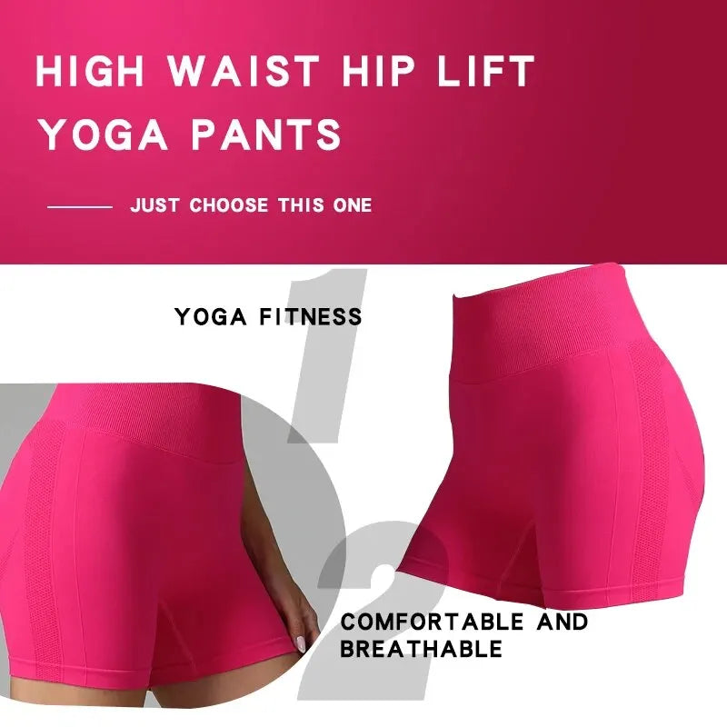 FlexiFit High-Waist Seamless Sports Shorts for Women