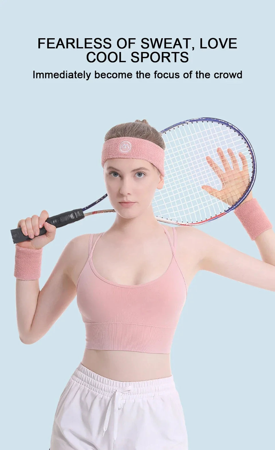 GOBYGO Exercise Headband Wristband Set