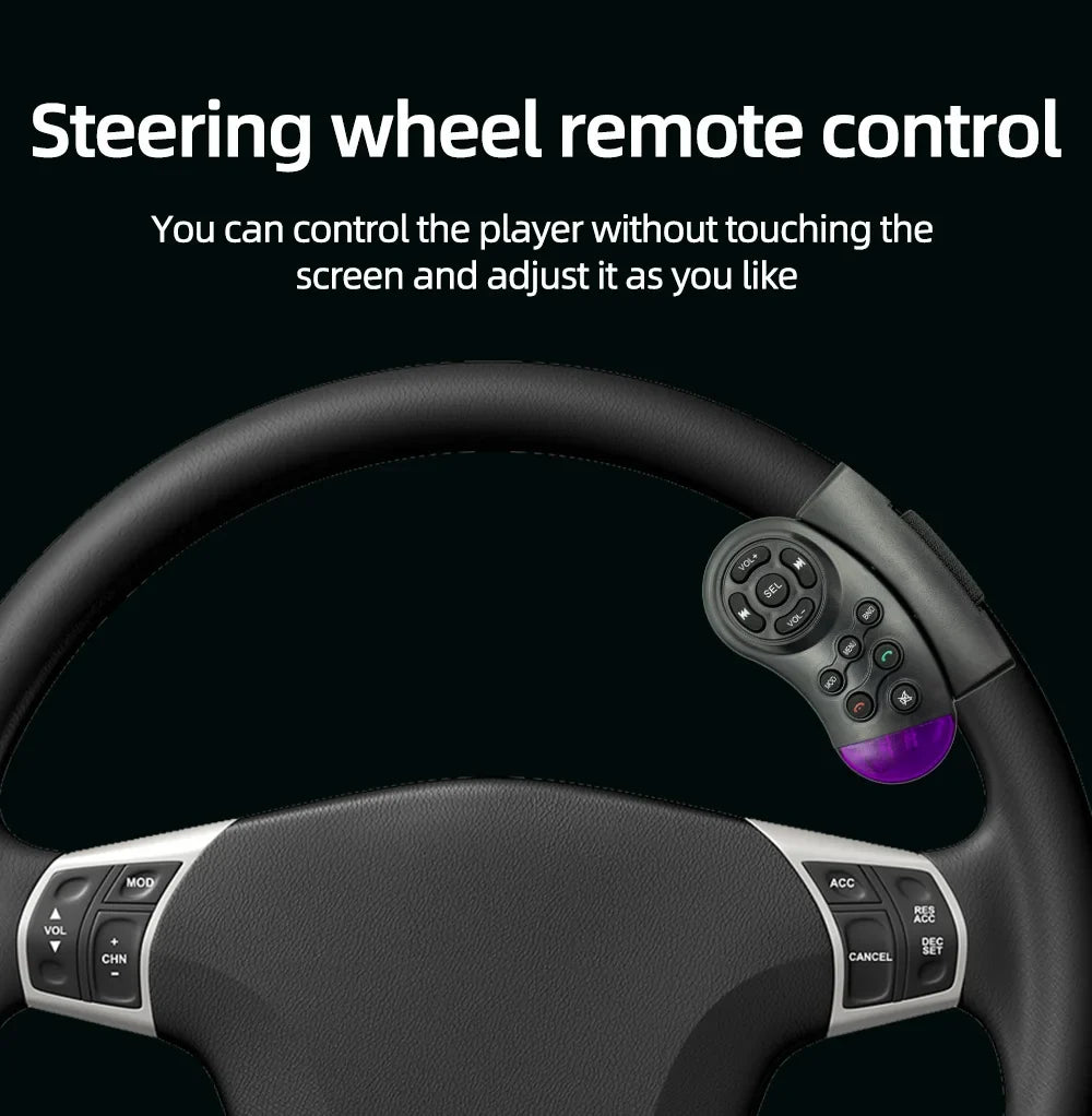 Touch Screen Car Radio, MP5 Player, Bluetooth, Hands Free, Audio, USB, TF, 7 Colors Lighting, Stereo System, Head Unit, 7805C